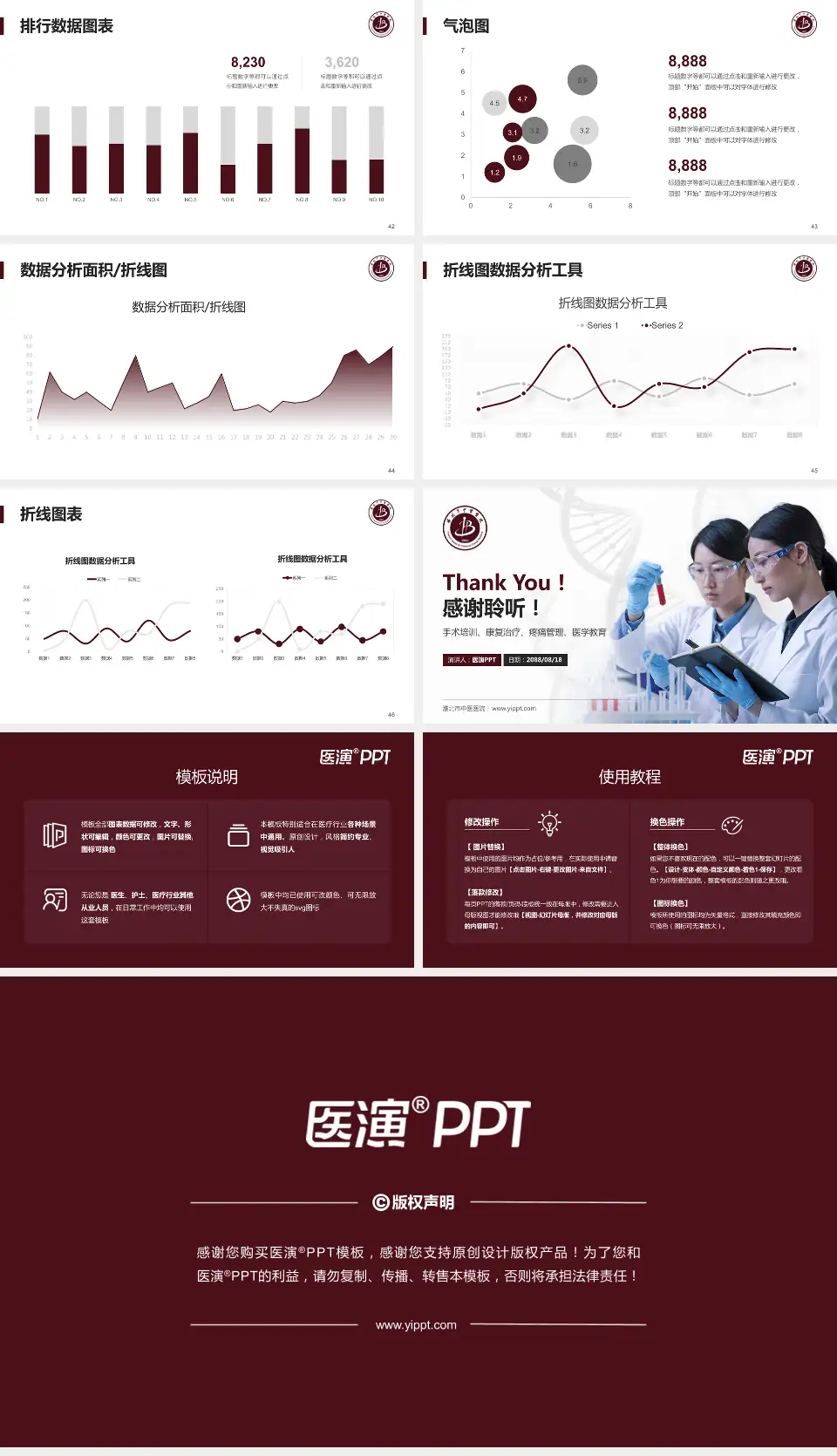 淮北市中医医院科研成果展示PPT模板16:9格式幻灯片预览图6