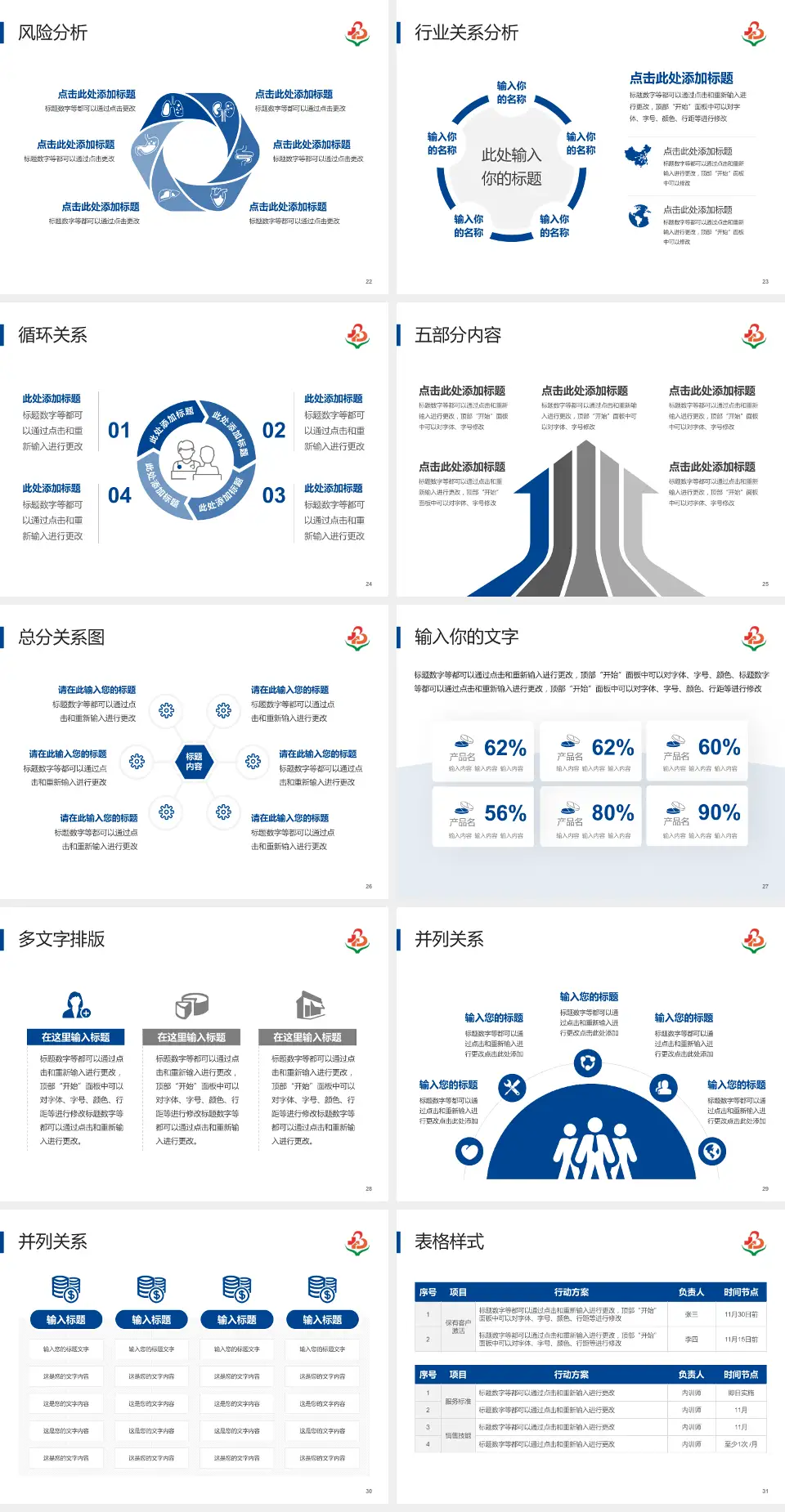 亳州市人民医院科室介绍与推广PPT模板4:3格式幻灯片预览图4