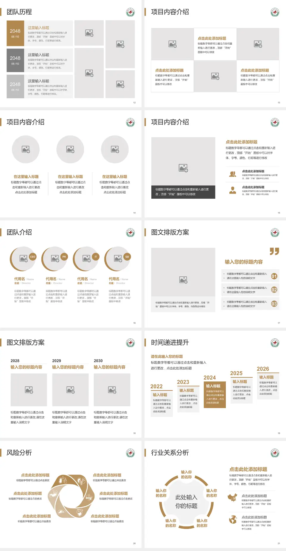 太和县中医院个人求职应聘简历PPT模板4:3格式幻灯片预览图3