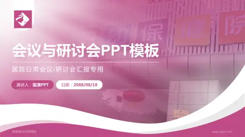 海南省妇幼保健院会议与研讨会PPT模板