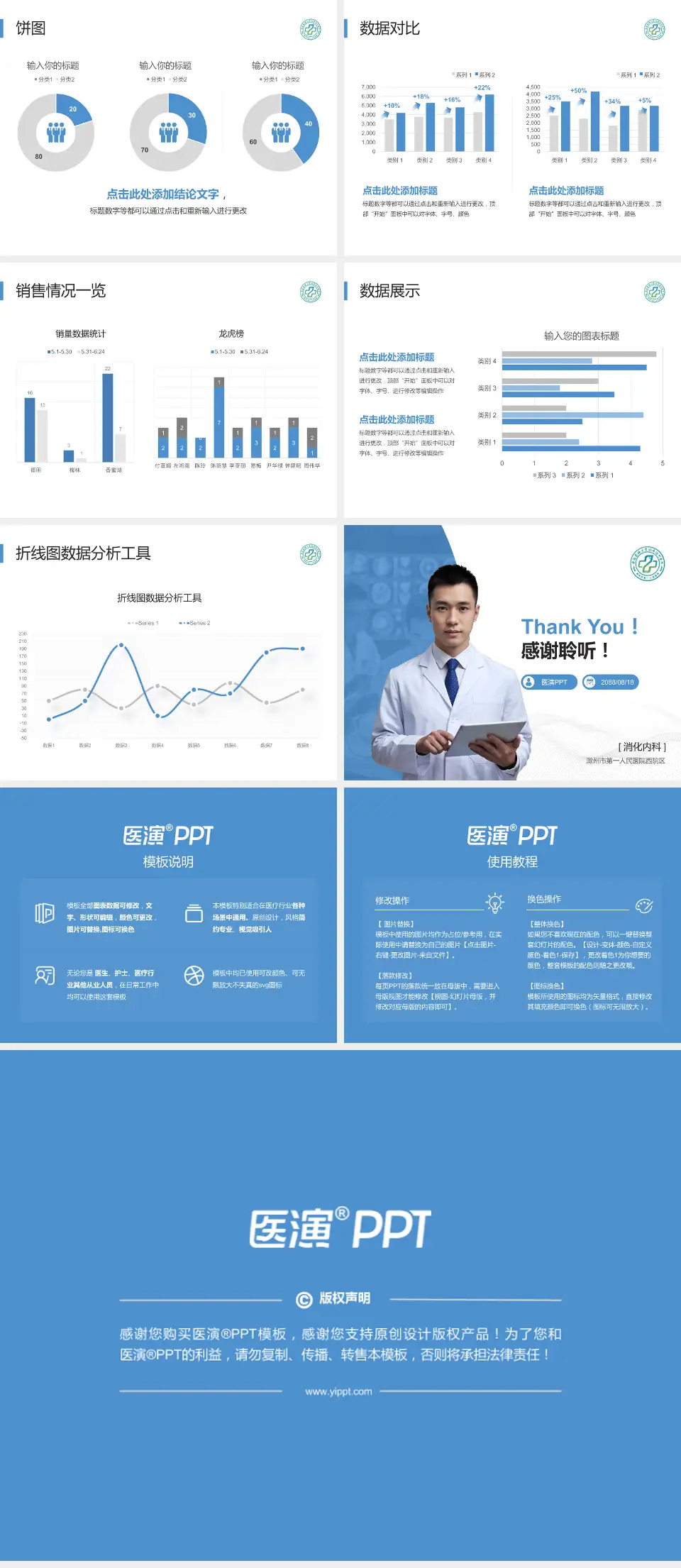 滁州市第一人民医院西院区病例分享与讨论PPT模板4:3格式幻灯片预览图4