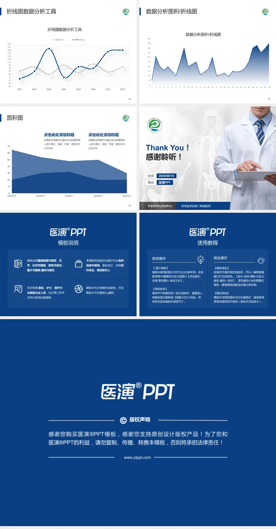 皖南医学院第二附属医院患者教育与指导PPT模板4:3格式幻灯片预览图7
