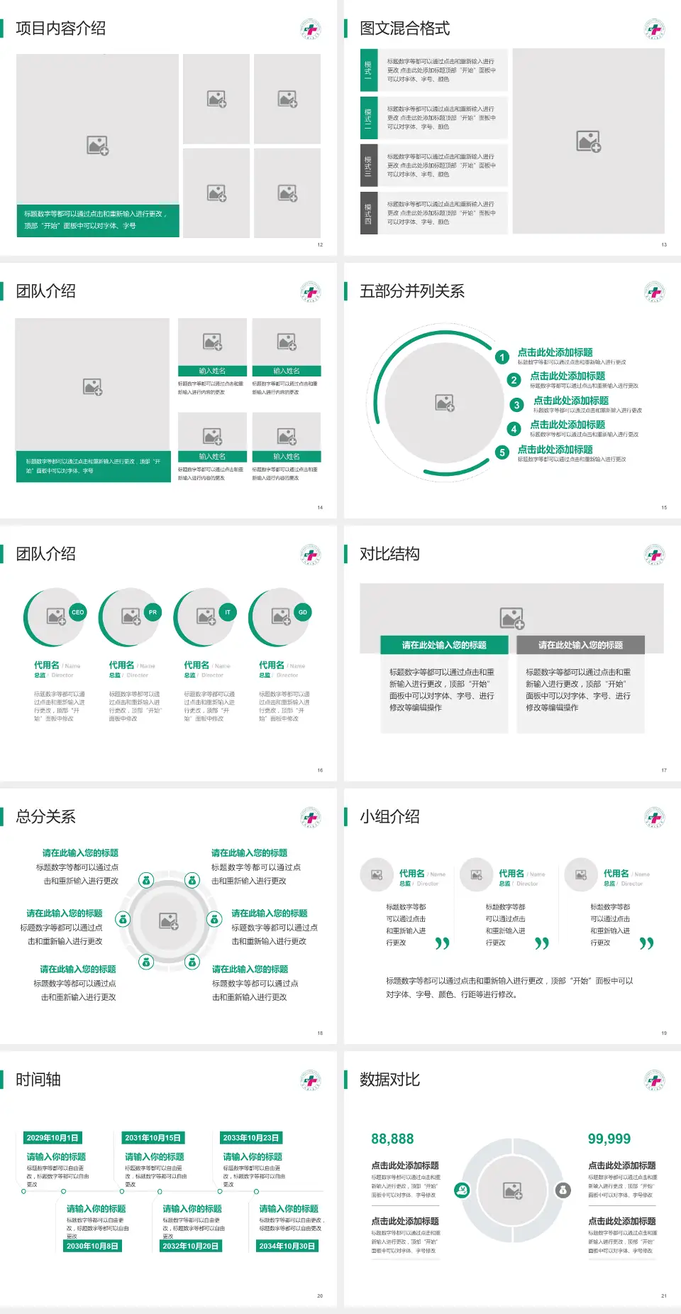 太和县人民医院医疗知识普及PPT模板4:3格式幻灯片预览图3