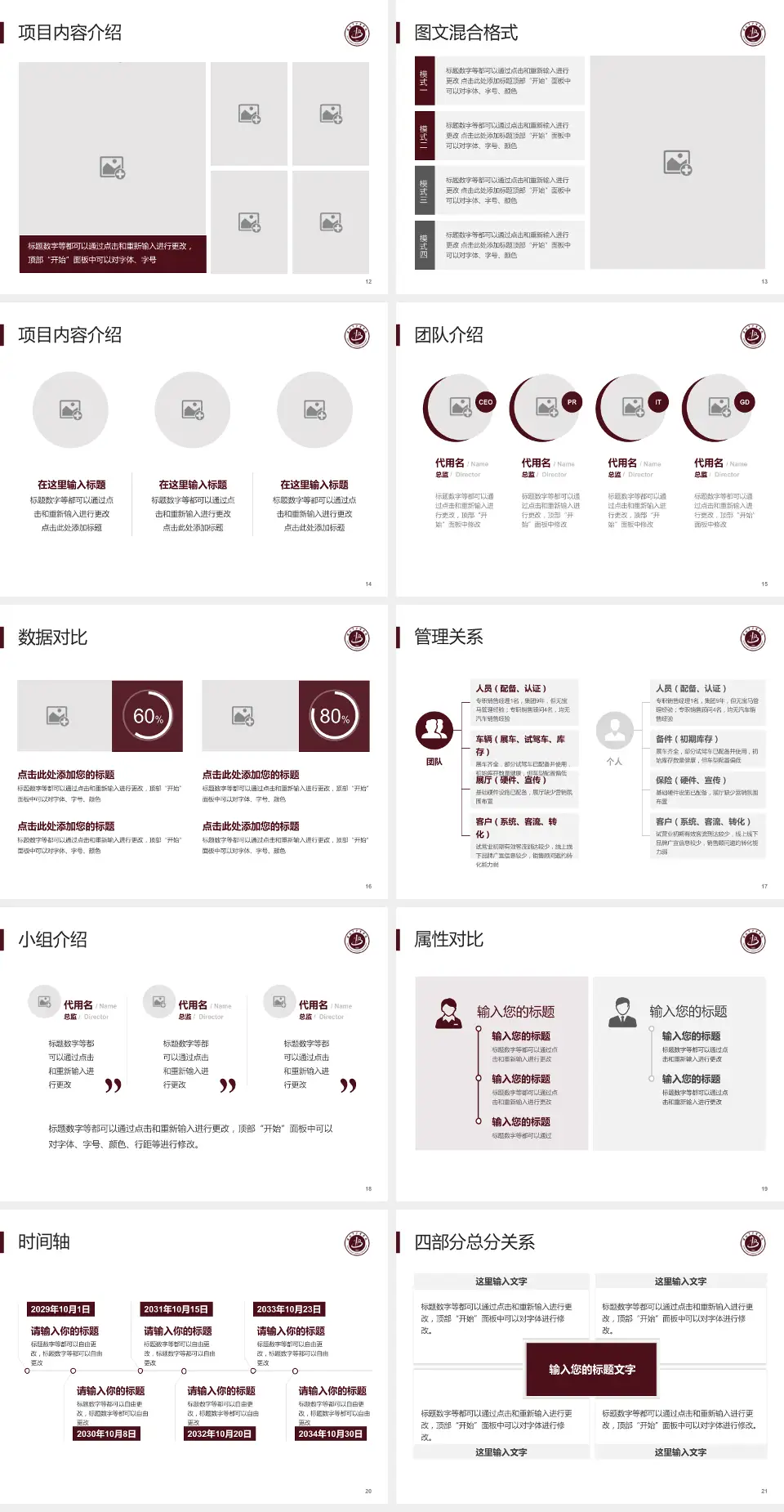 淮北市中医医院科室介绍与推广PPT模板4:3格式幻灯片预览图3