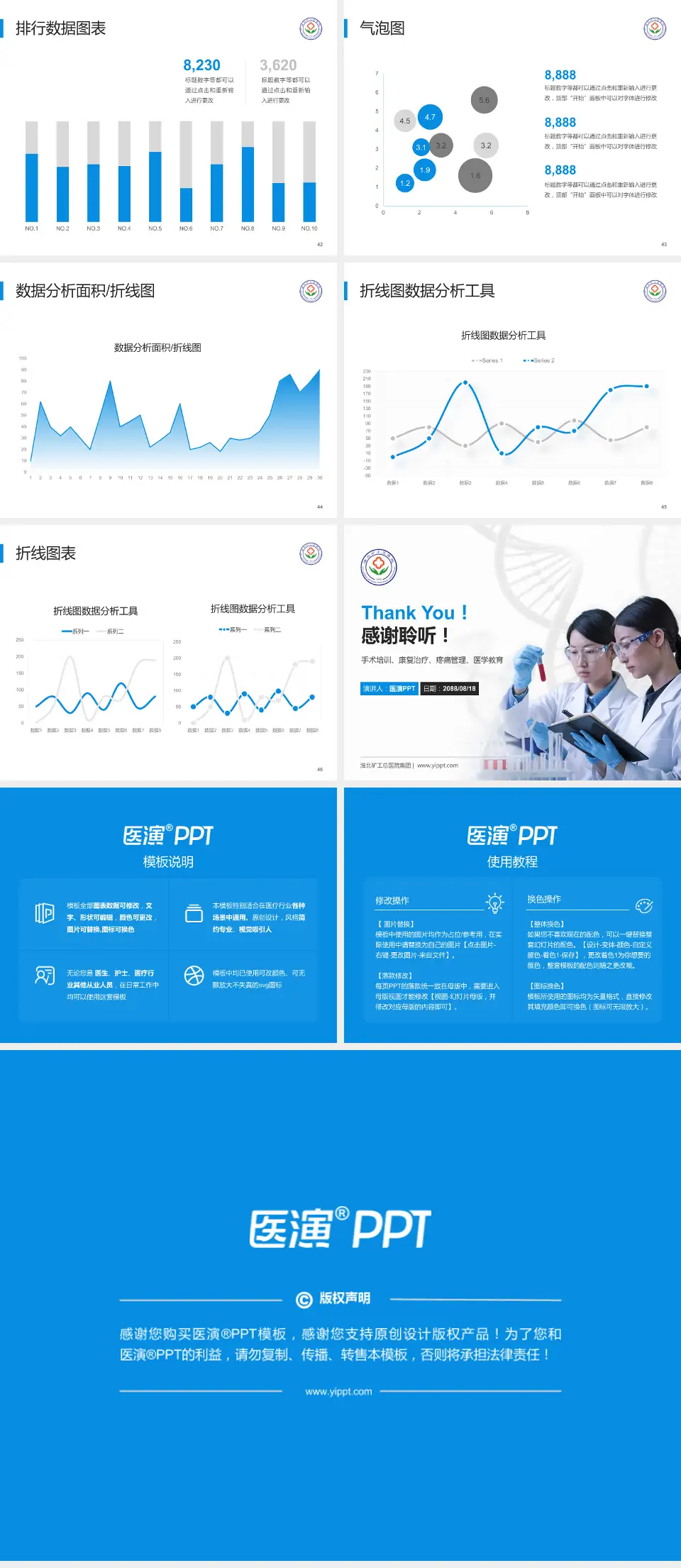 淮北矿工总医院集团科研成果展示PPT模板4:3格式幻灯片预览图6