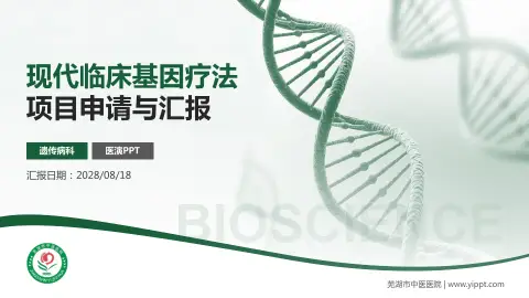 芜湖市中医医院项目申请与汇报PPT模板