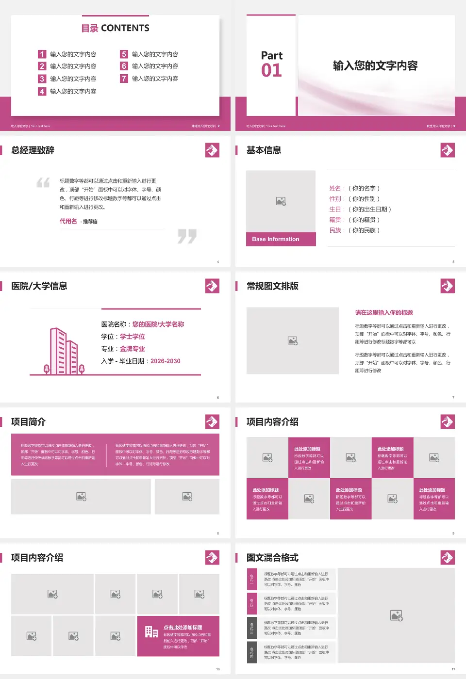 海南省妇幼保健院长滨路院区个人求职应聘简历PPT模板16:9格式幻灯片预览图2