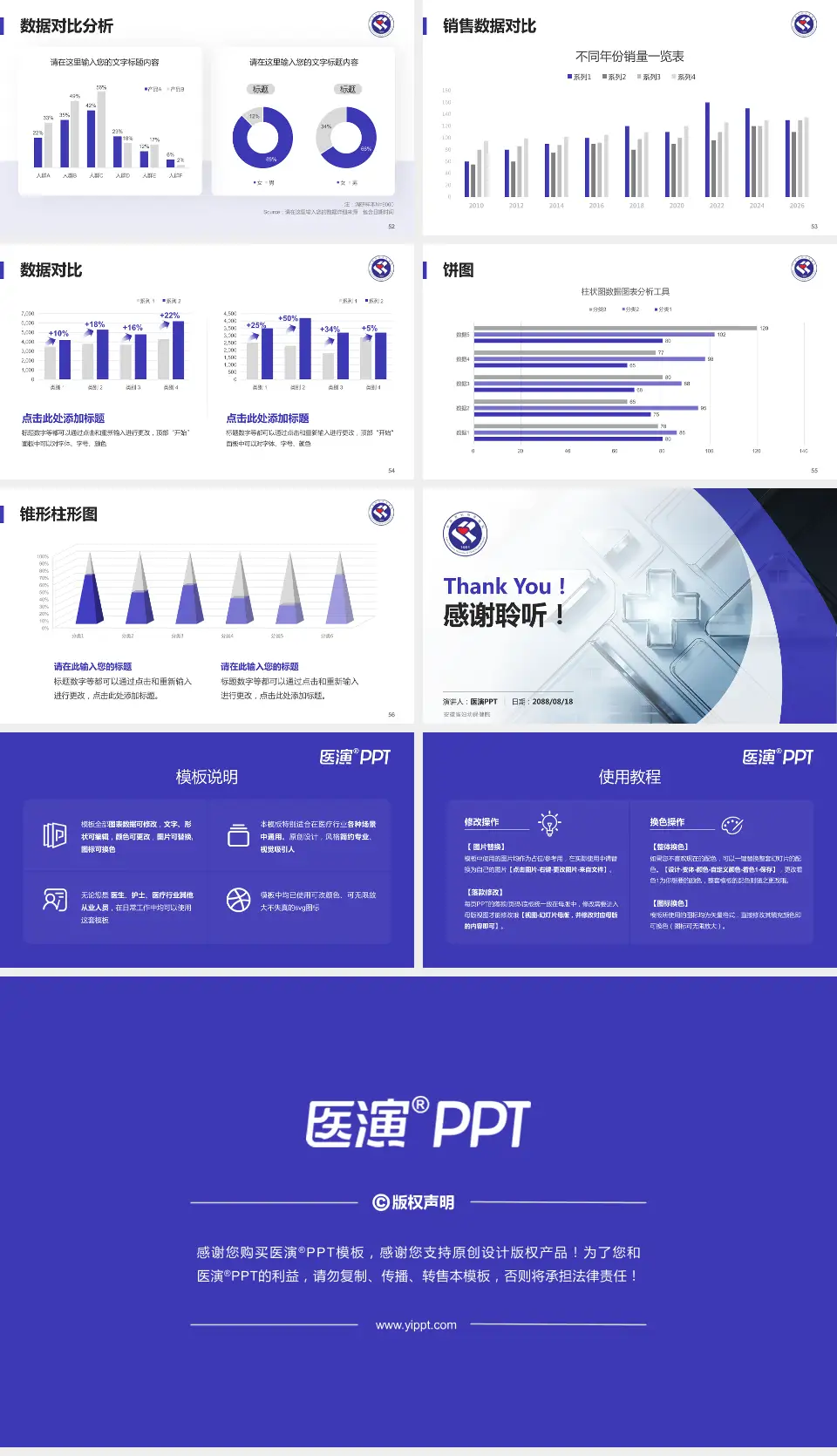 安徽省妇幼保健院医疗行业比赛专用PPT模板16:9格式幻灯片预览图7