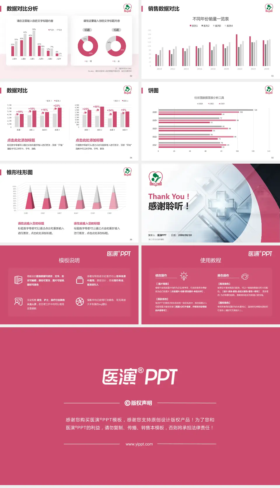 海口市妇幼保健院医疗行业比赛专用PPT模板16:9格式幻灯片预览图7