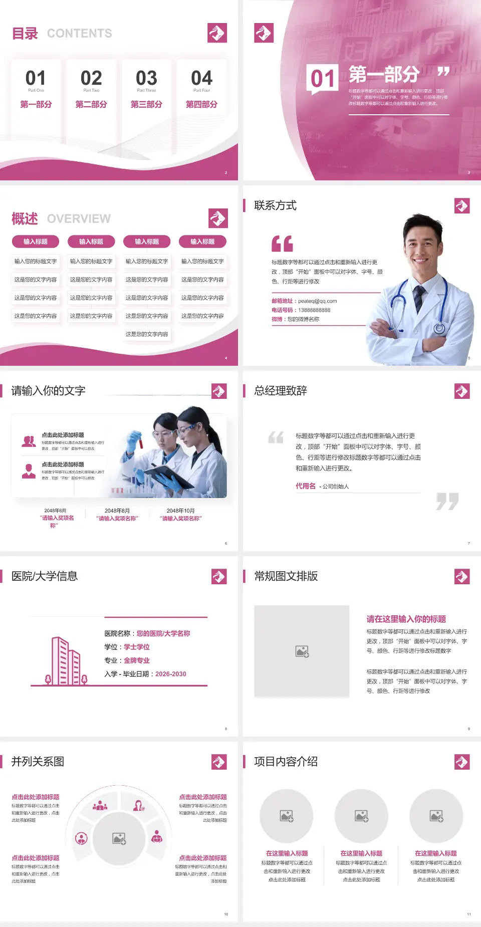 海南省妇幼保健院会议与研讨会PPT模板4:3格式幻灯片预览图2