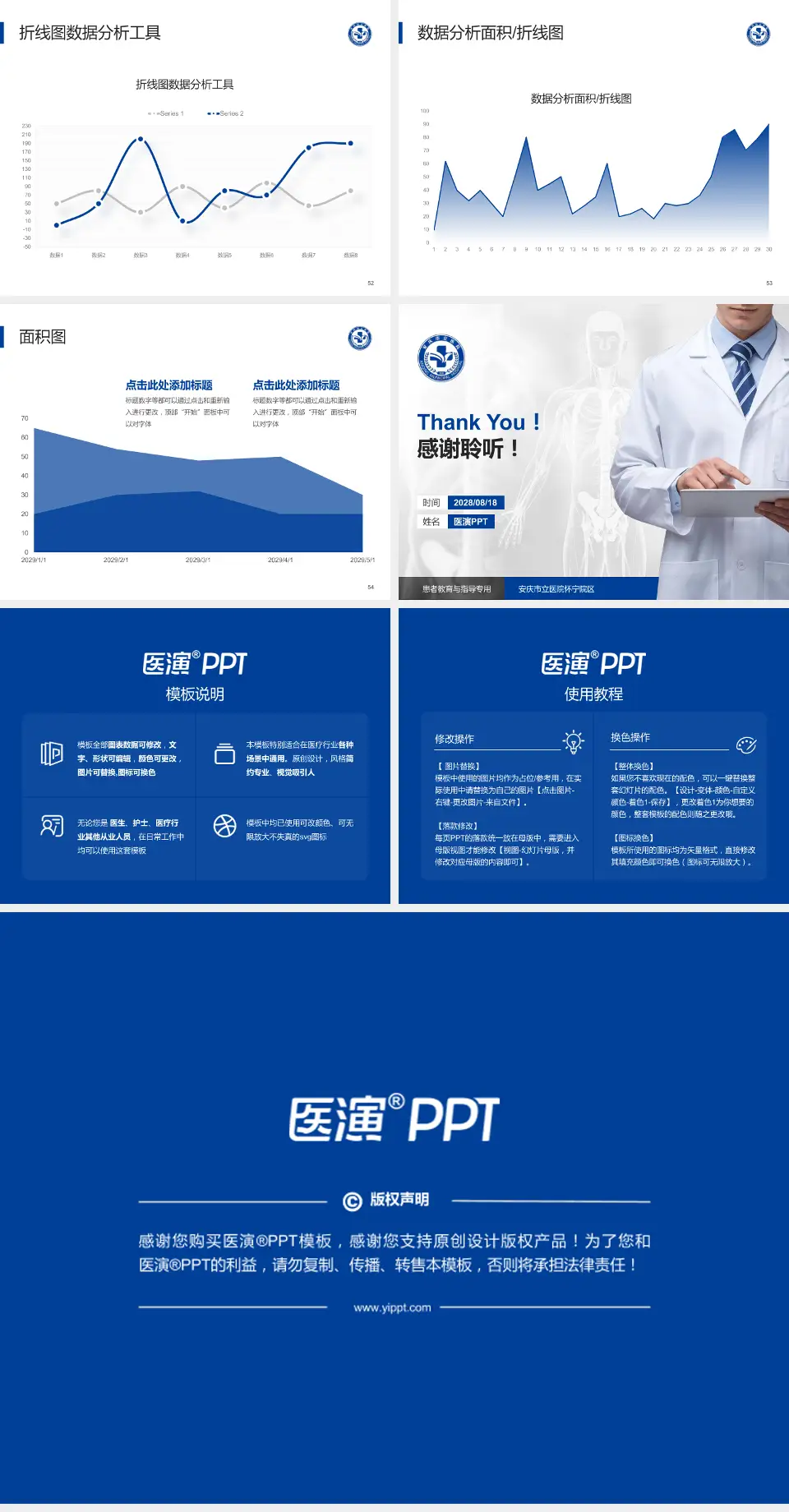安庆市立医院怀宁院区患者教育与指导PPT模板4:3格式幻灯片预览图7
