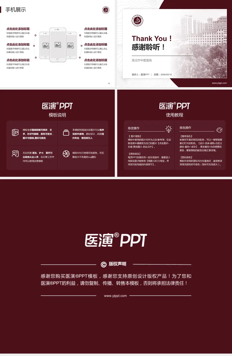 淮北市中医医院医院管理报告PPT模板4:3格式幻灯片预览图7