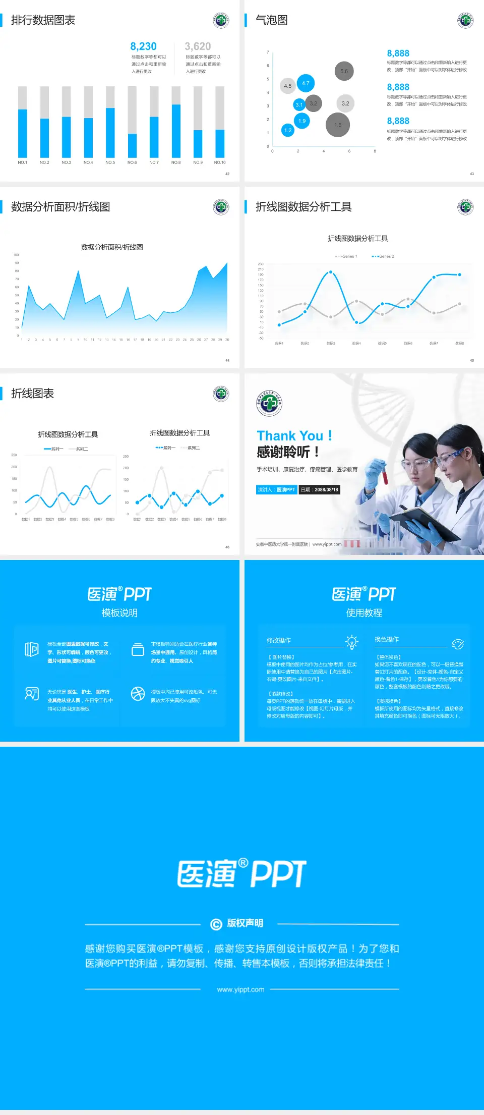 安徽中医药大学第一附属医院科研成果展示PPT模板4:3格式幻灯片预览图6