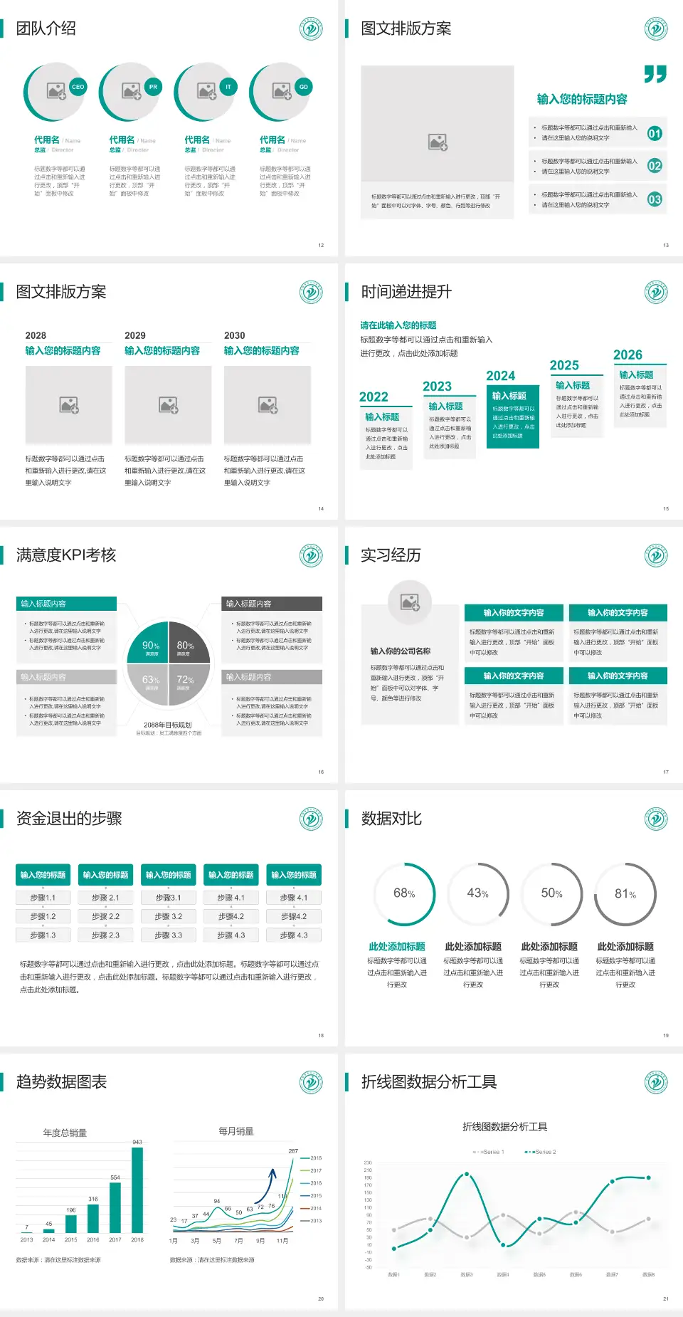 合肥市第二人民医院培训与教育PPT模板4:3格式幻灯片预览图3