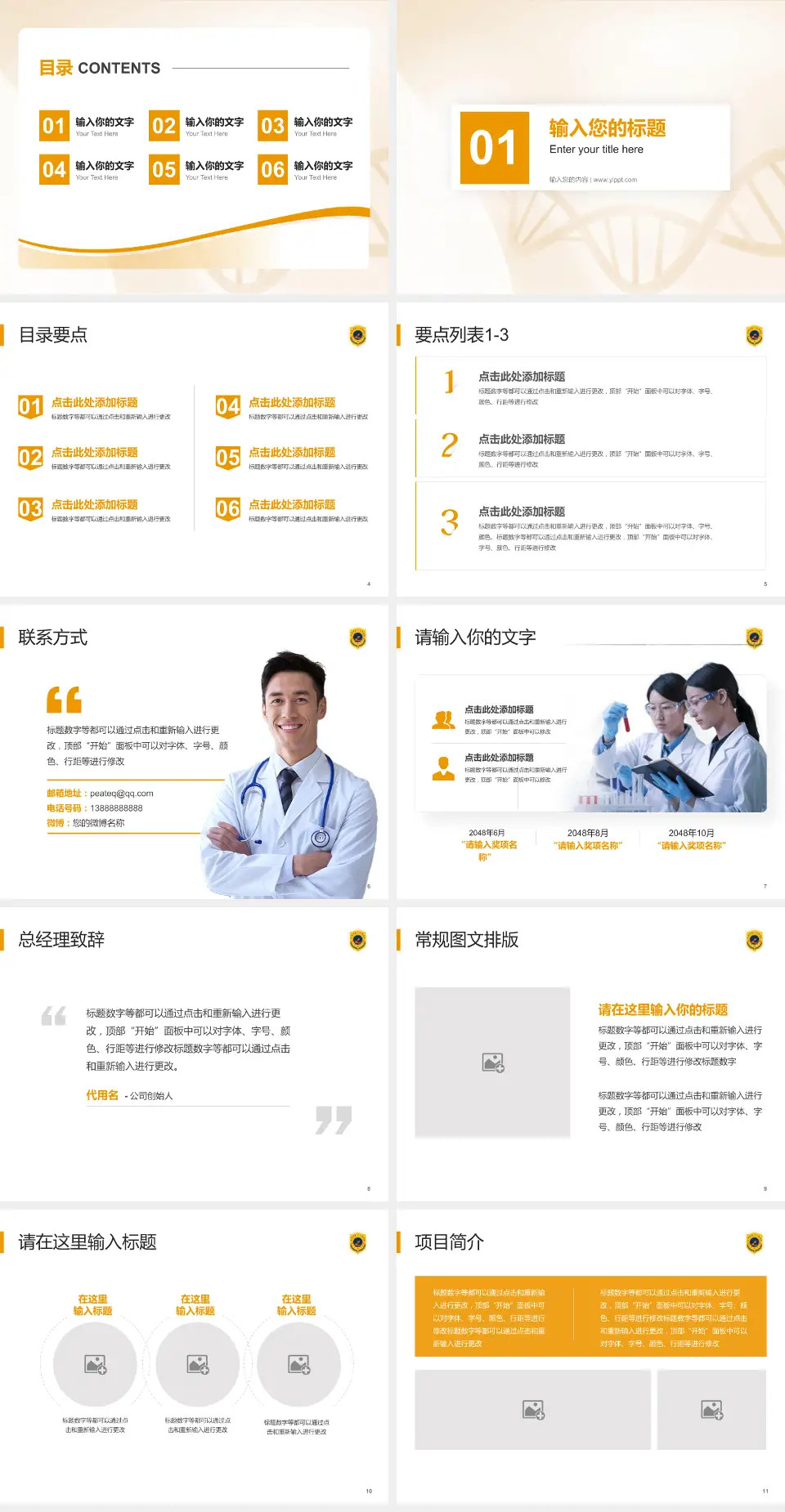 合肥市第一人民医院项目申请与汇报PPT模板4:3格式幻灯片预览图2