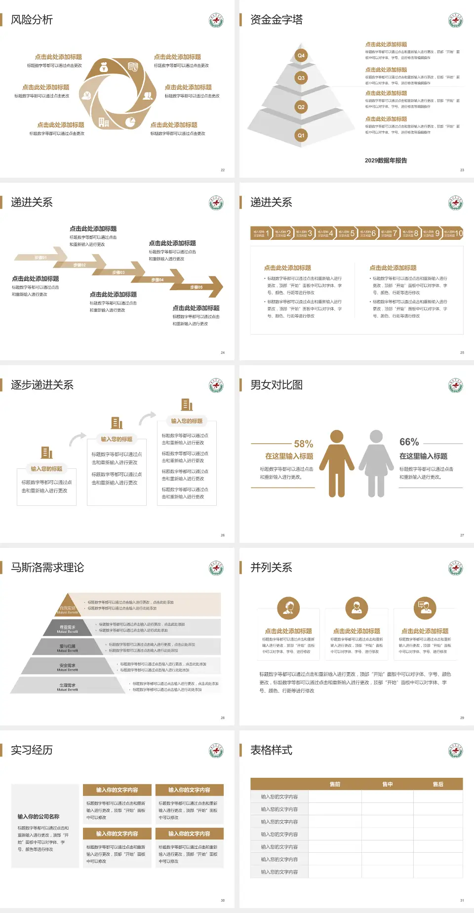 太和县中医院项目申请与汇报PPT模板4:3格式幻灯片预览图4
