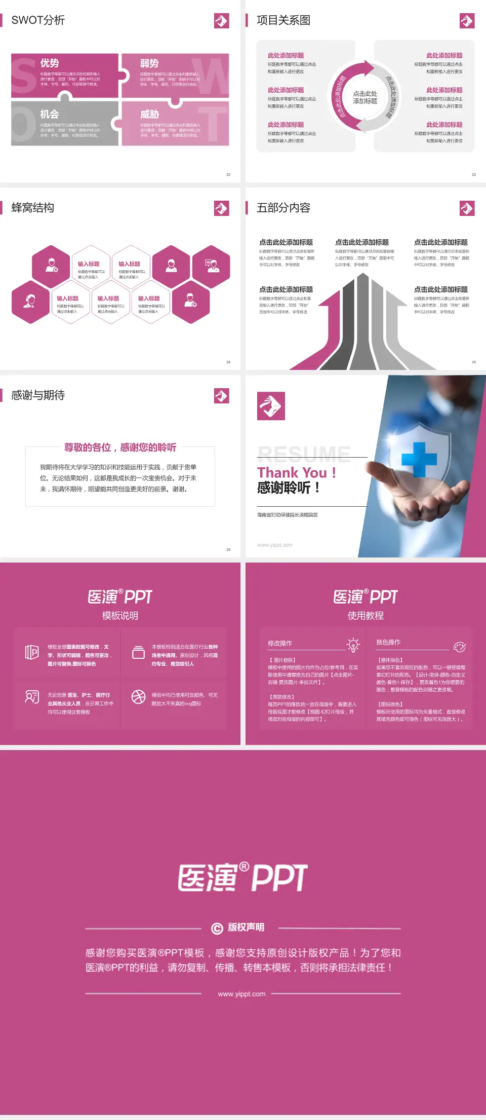 海南省妇幼保健院长滨路院区个人求职应聘简历PPT模板4:3格式幻灯片预览图4