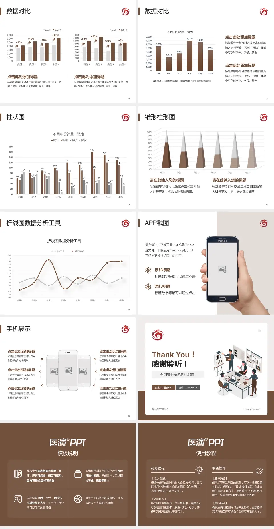 海南省中医院财务与预算报告PPT模板4:3格式幻灯片预览图4