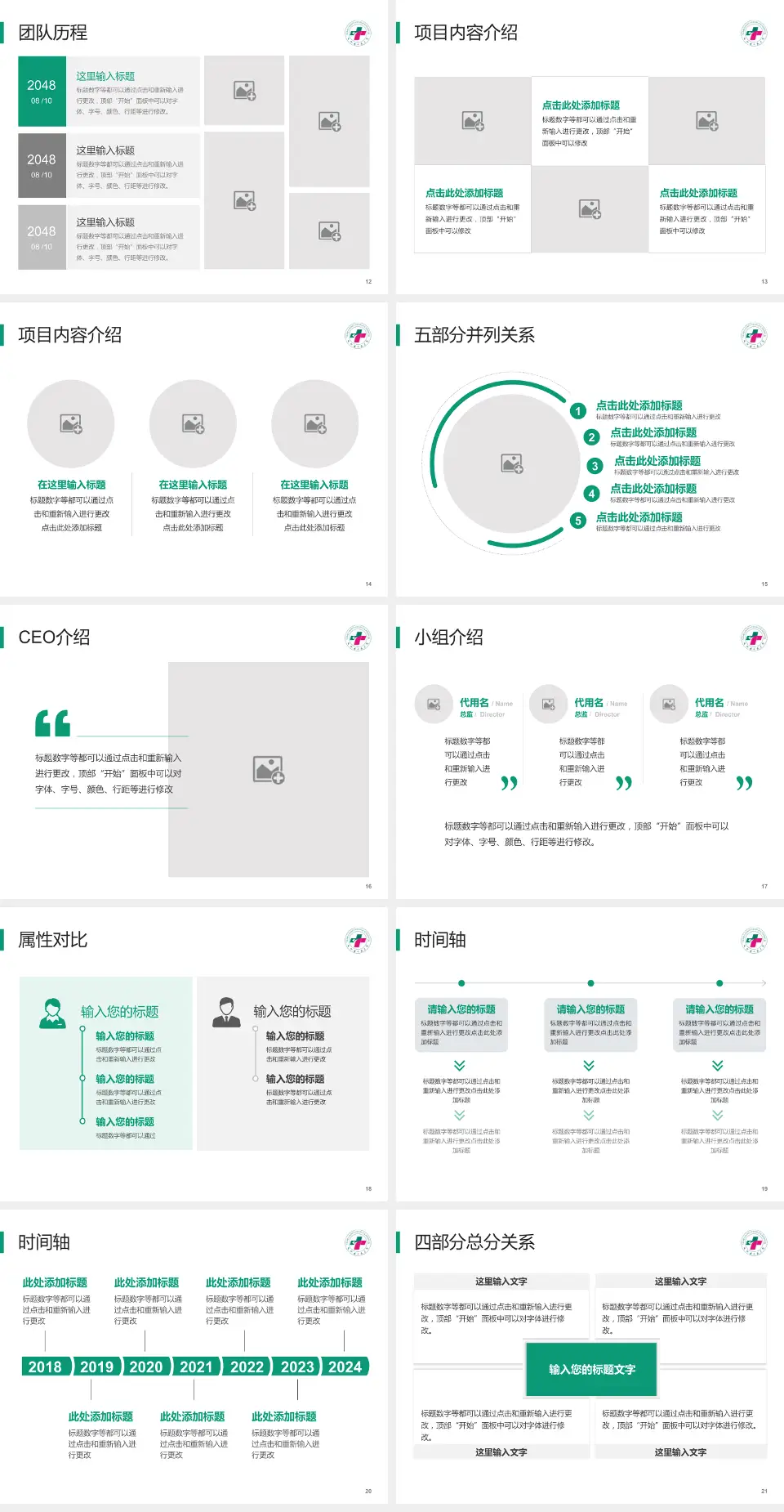 太和县人民医院科研成果展示PPT模板4:3格式幻灯片预览图3