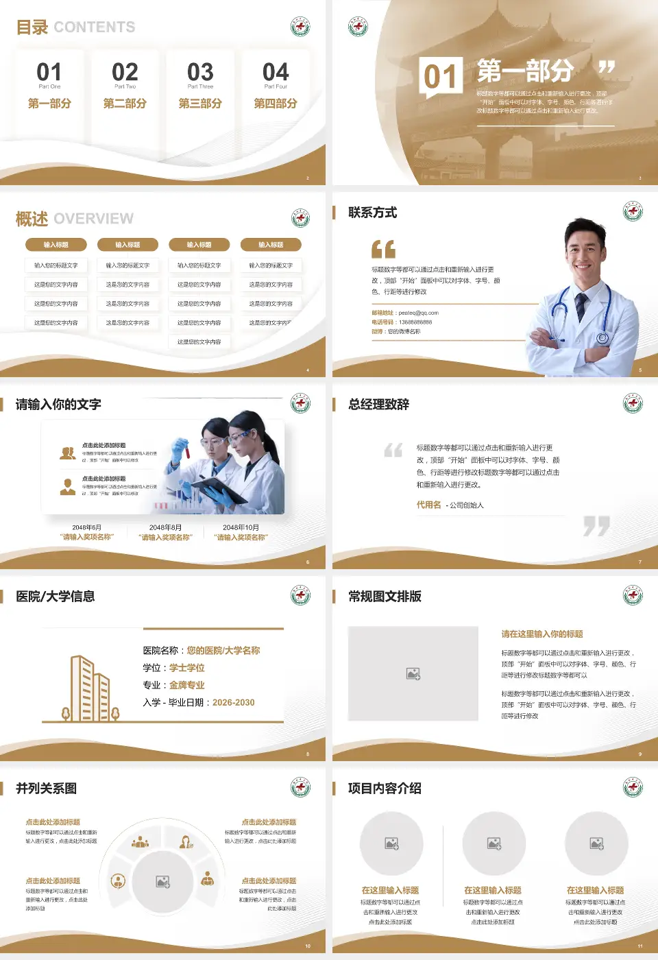 太和县中医院会议与研讨会PPT模板16:9格式幻灯片预览图2