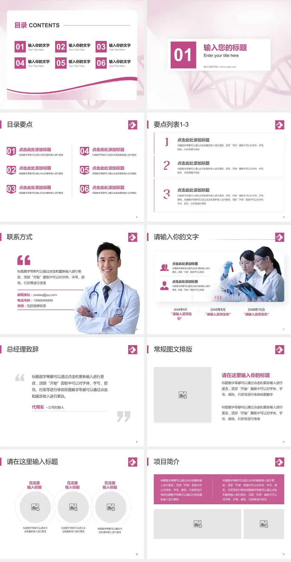 海南省妇幼保健院项目申请与汇报PPT模板4:3格式幻灯片预览图2