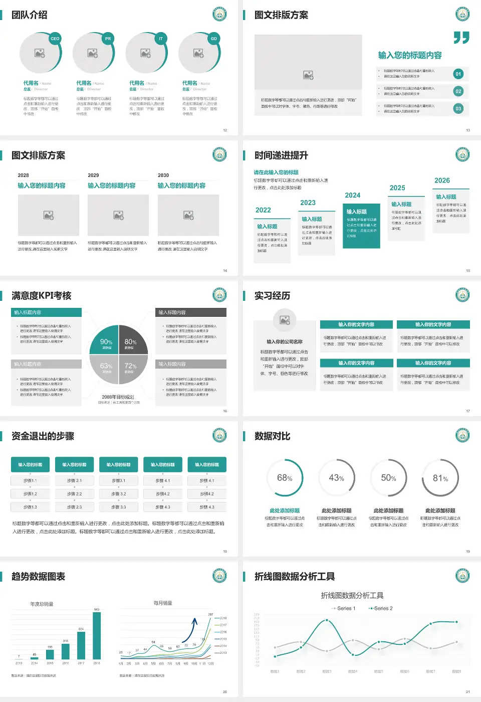 淮南东方医院集团凤凰医院培训与教育PPT模板16:9格式幻灯片预览图3