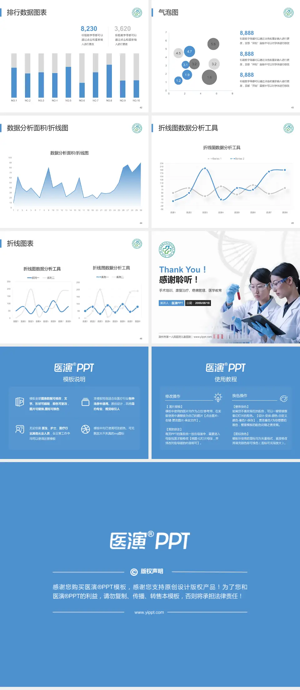 滁州市第一人民医院儿童医院科研成果展示PPT模板4:3格式幻灯片预览图6