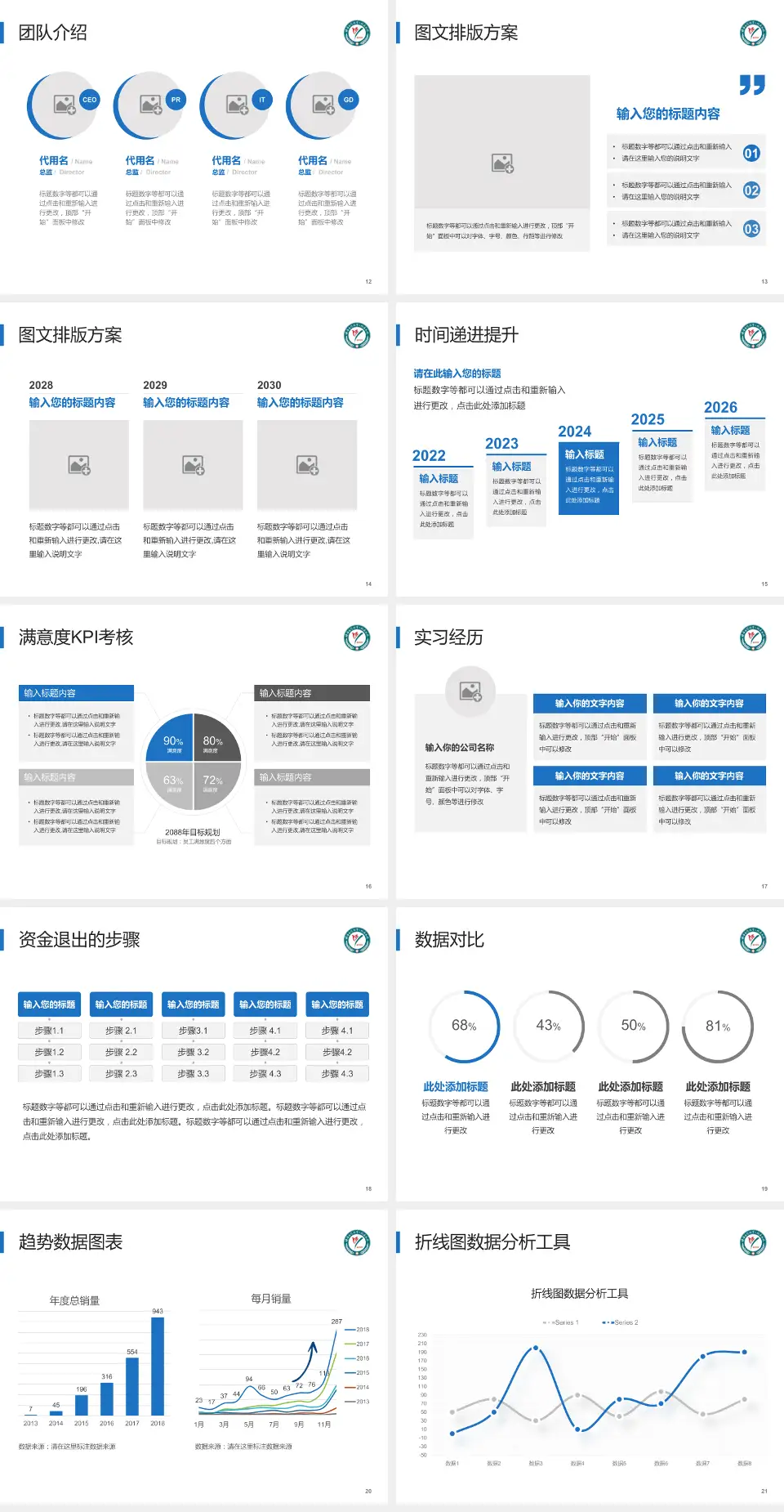 蚌埠医学院第一附属医院培训与教育PPT模板4:3格式幻灯片预览图3
