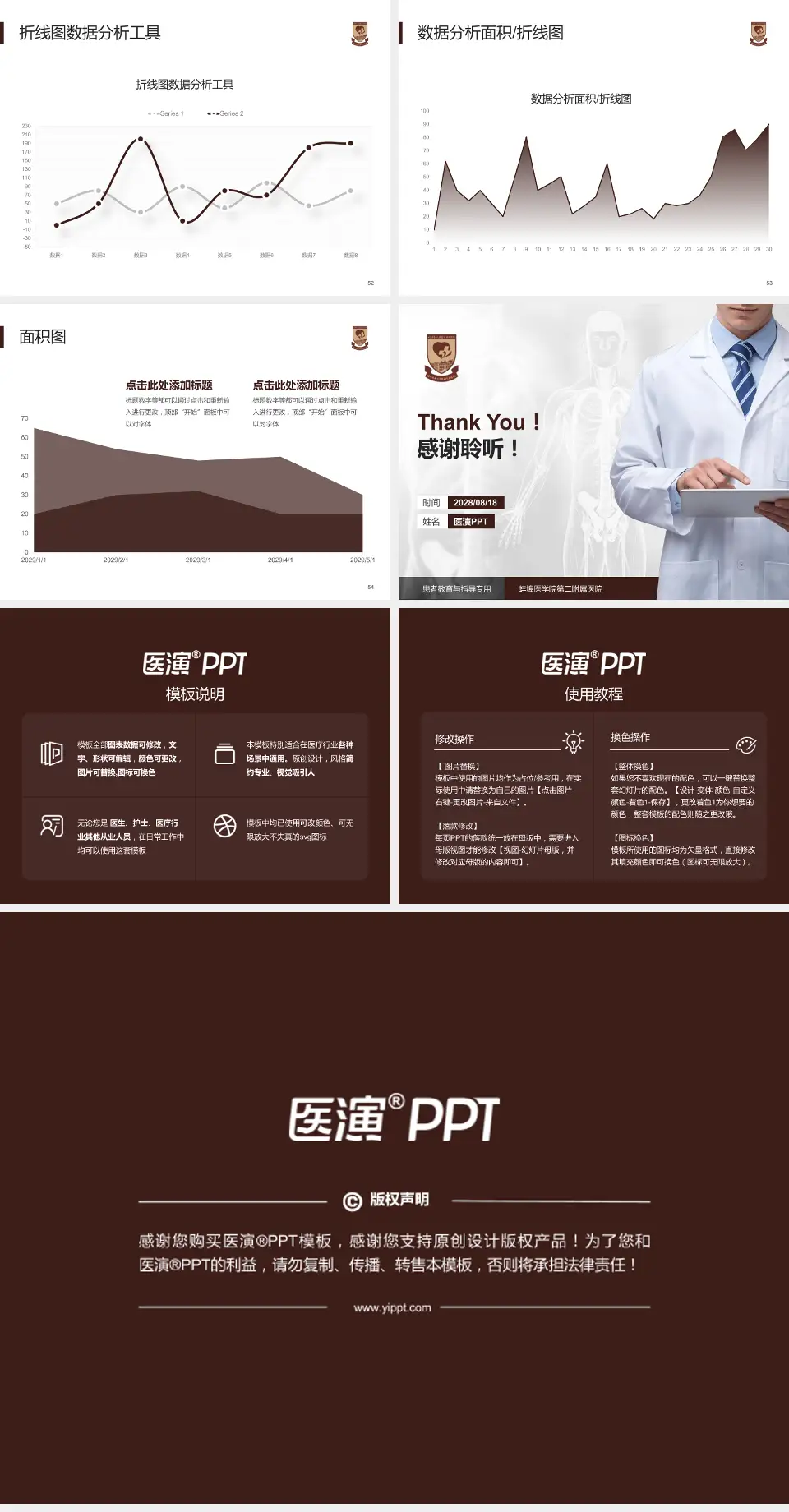 蚌埠医学院第二附属医院患者教育与指导PPT模板4:3格式幻灯片预览图7