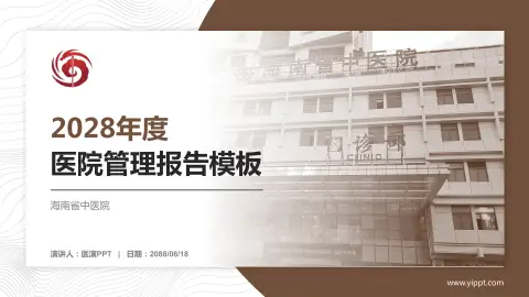 海南省中医院医院管理报告PPT模板