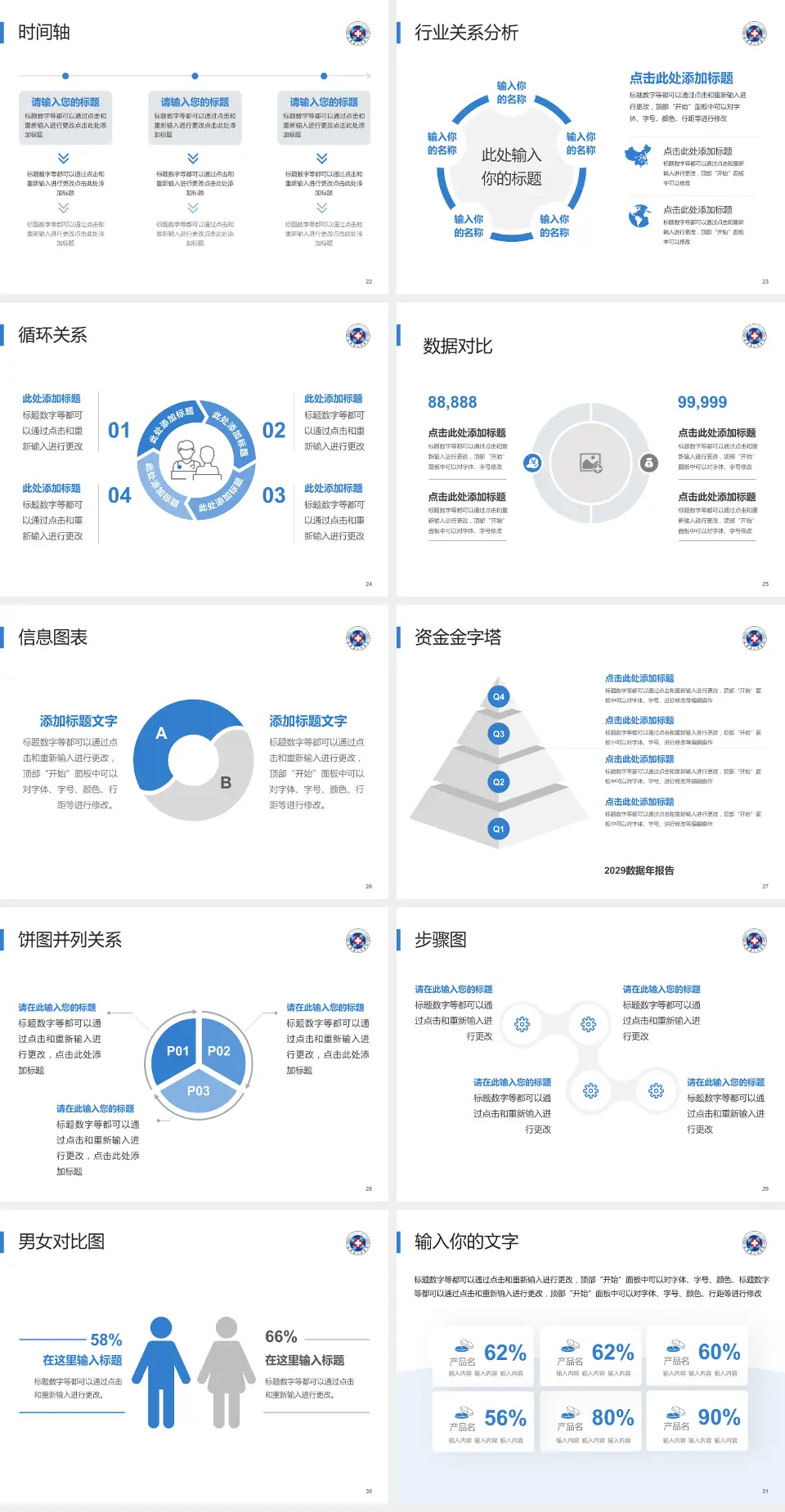 临泉县人民医院医院管理报告PPT模板4:3格式幻灯片预览图4