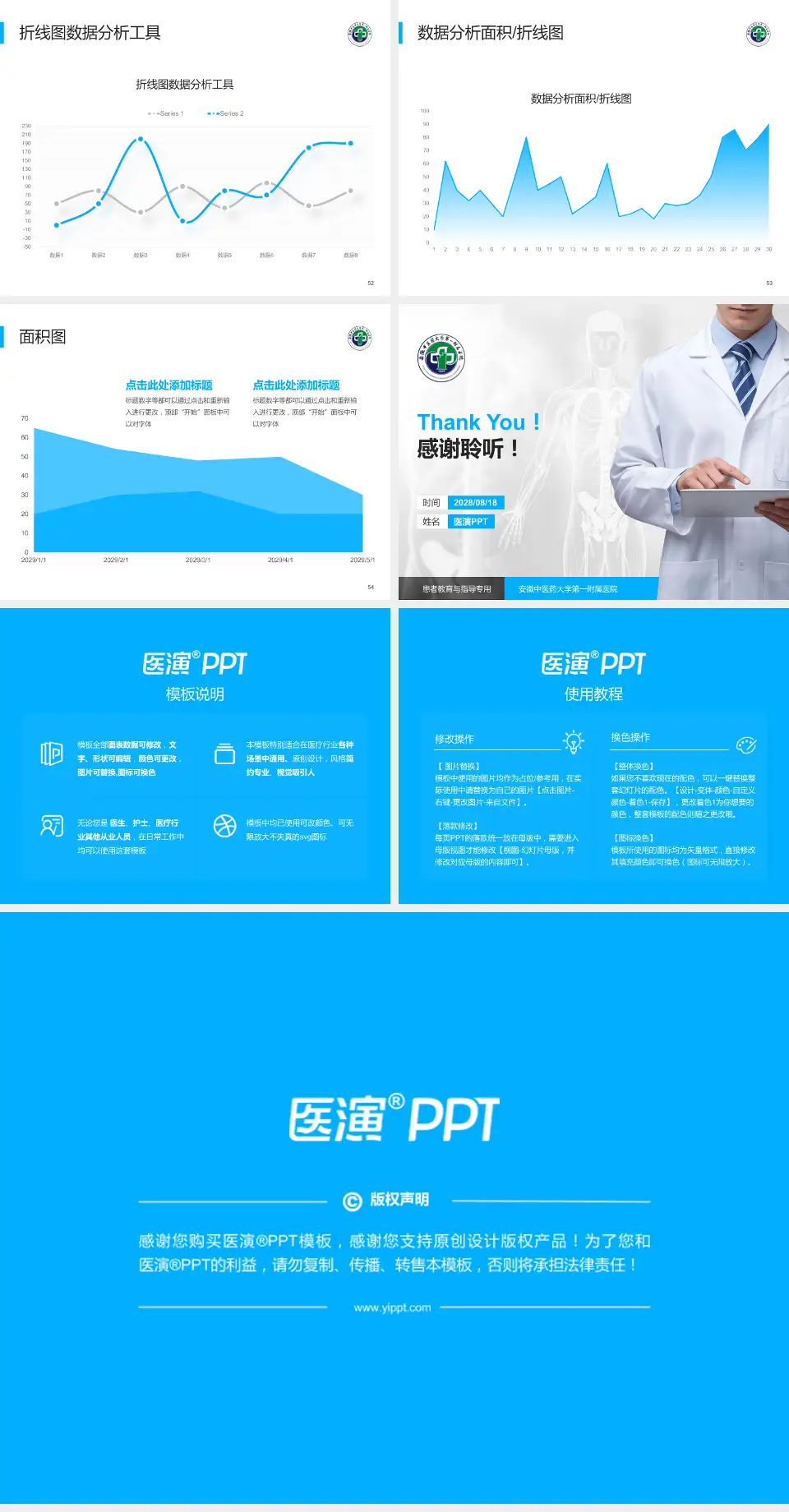 安徽中医药大学第一附属医院患者教育与指导PPT模板4:3格式幻灯片预览图7