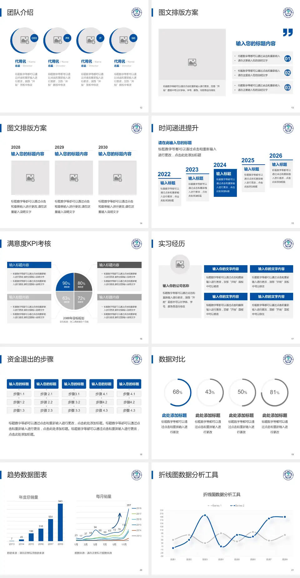 安徽省立医院培训与教育PPT模板4:3格式幻灯片预览图3