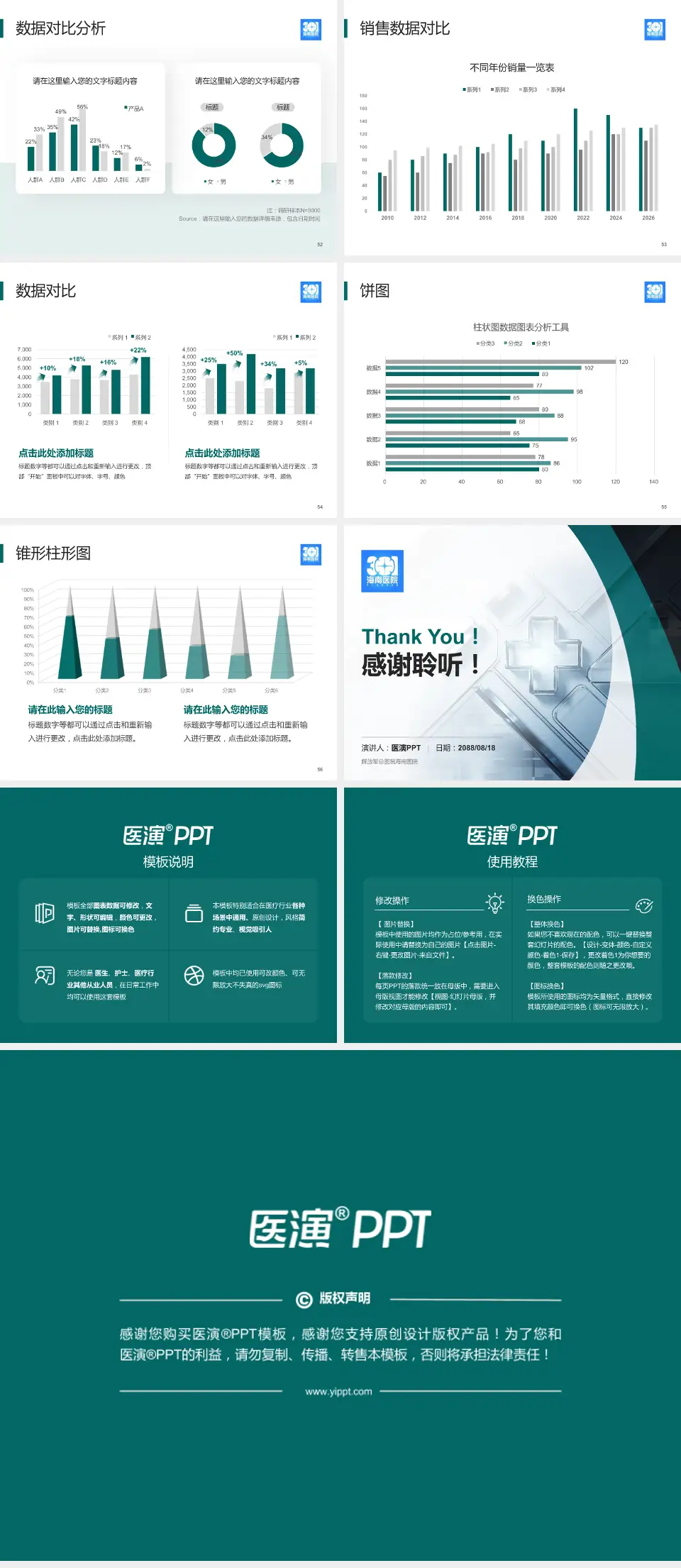 解放军总医院海南医院医疗行业比赛专用PPT模板4:3格式幻灯片预览图7