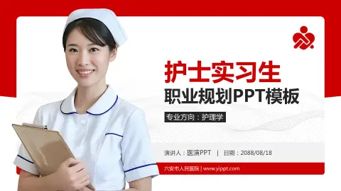 六安市人民医院护理专业职业生涯规划PPT模板