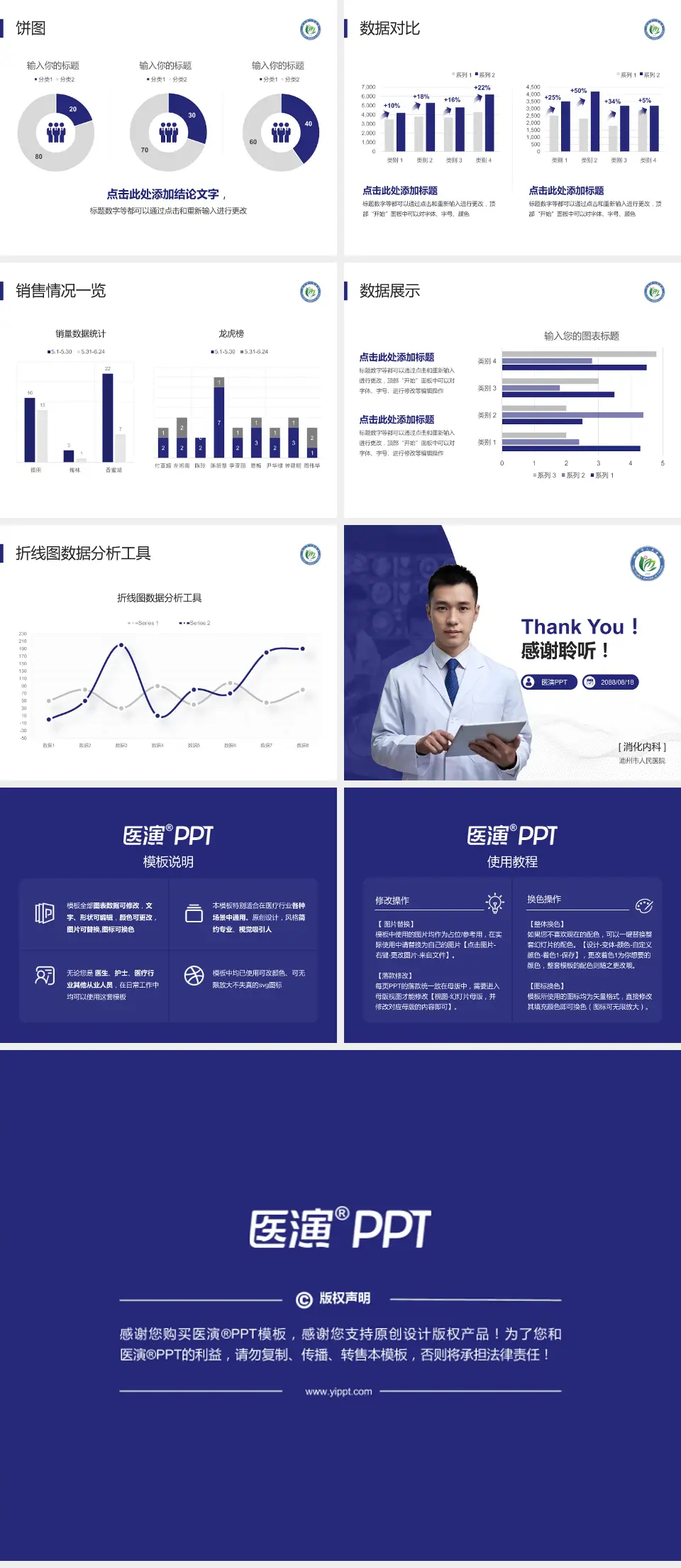 池州市人民医院病例分享与讨论PPT模板4:3格式幻灯片预览图4