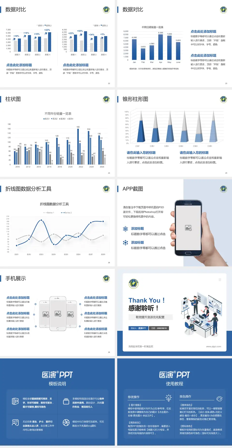 海南医学院第一附属医院财务与预算报告PPT模板4:3格式幻灯片预览图4