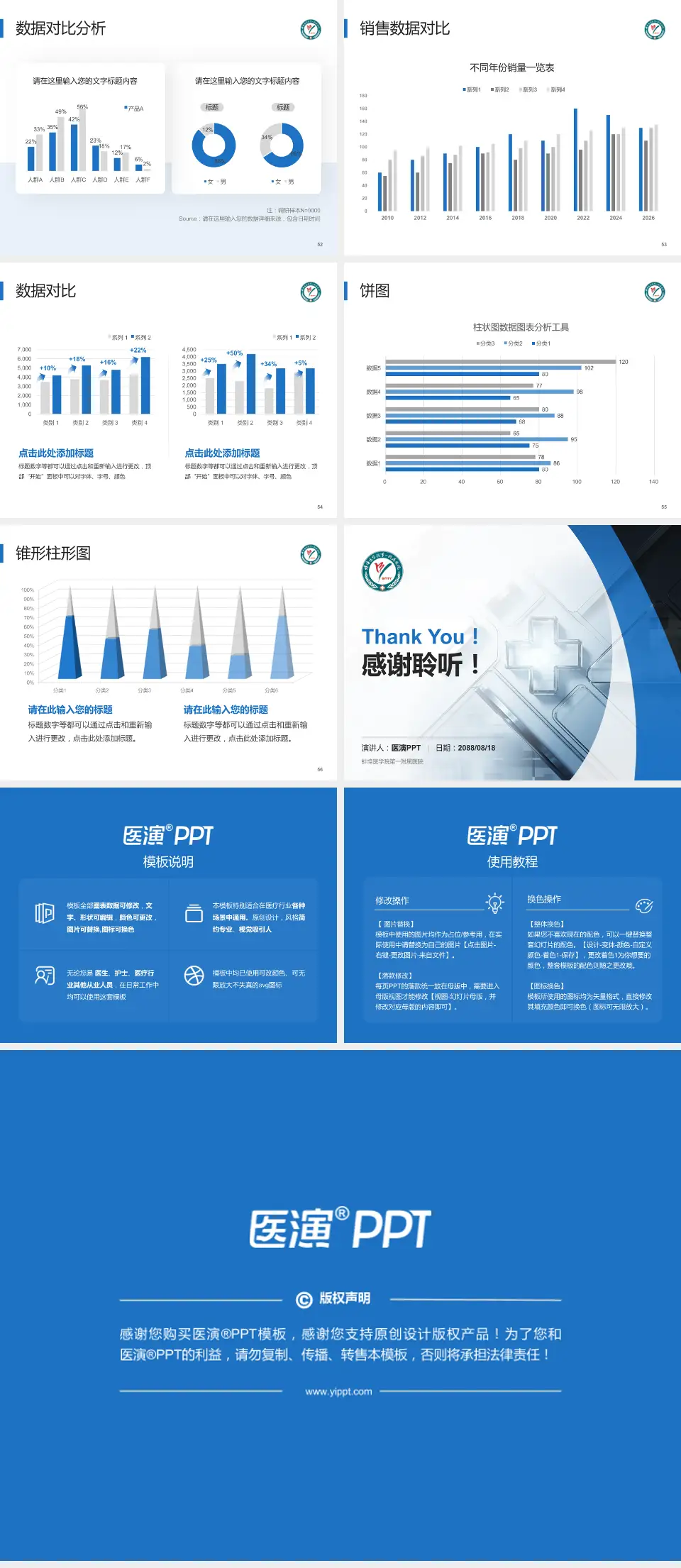 蚌埠医学院第一附属医院医疗行业比赛专用PPT模板4:3格式幻灯片预览图7