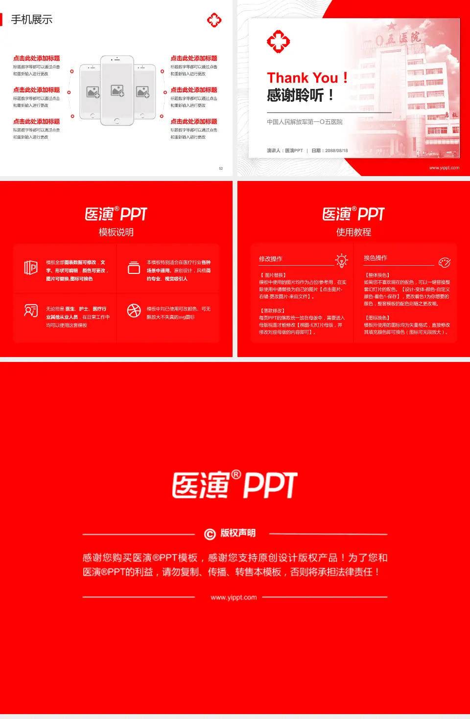 中国人民解放军第一Ｏ五医院医院管理报告PPT模板4:3格式幻灯片预览图7