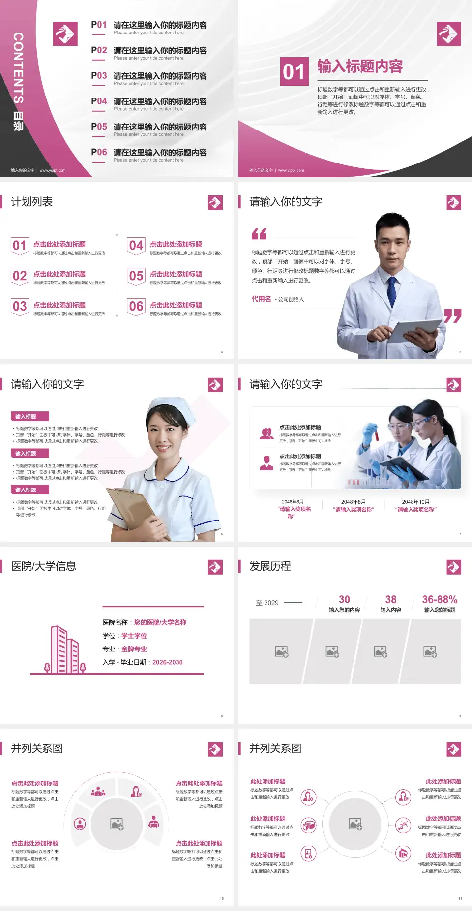 海南省妇幼保健院医疗行业比赛专用PPT模板4:3格式幻灯片预览图2