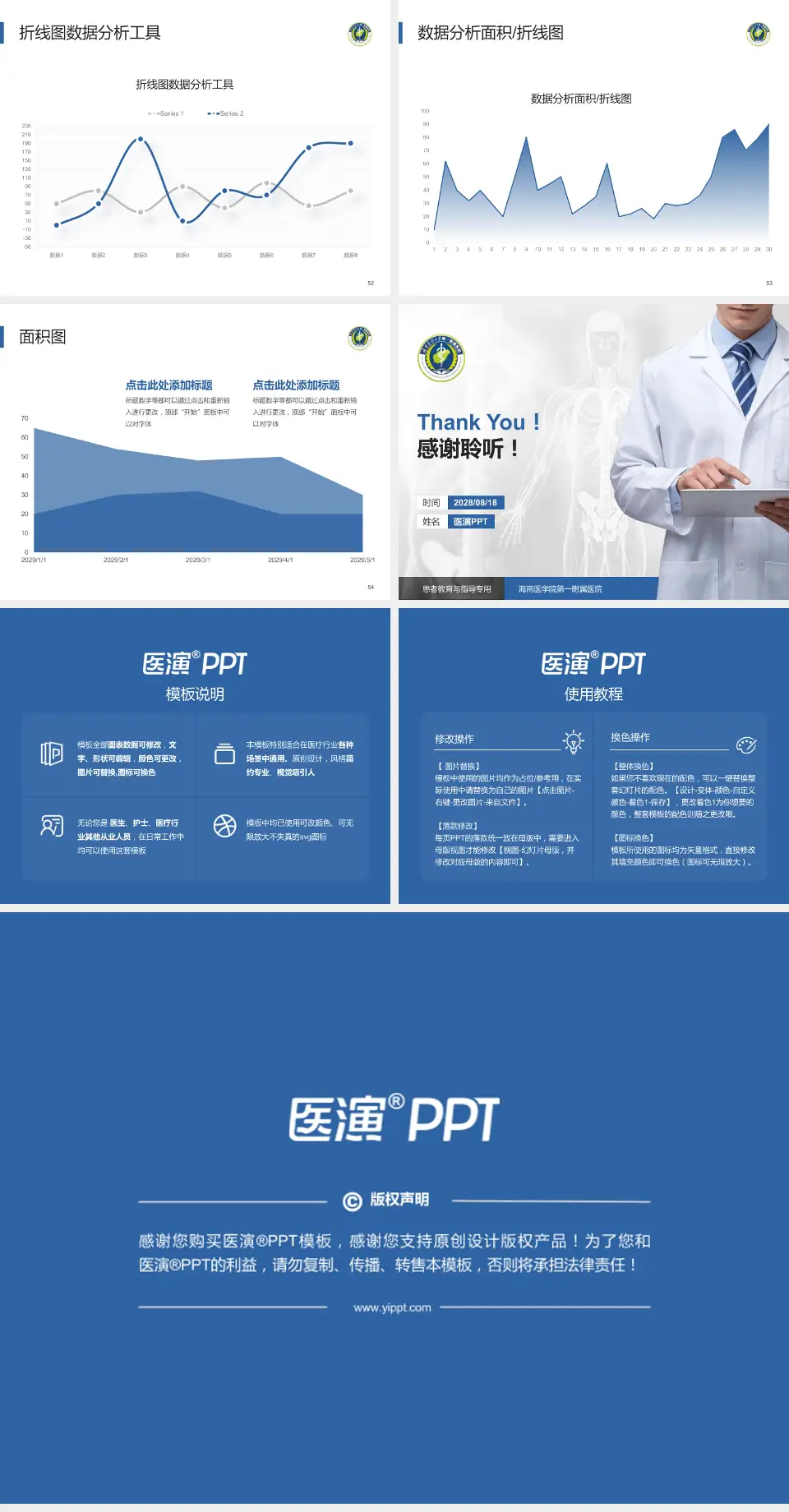 海南医学院第一附属医院患者教育与指导PPT模板4:3格式幻灯片预览图7