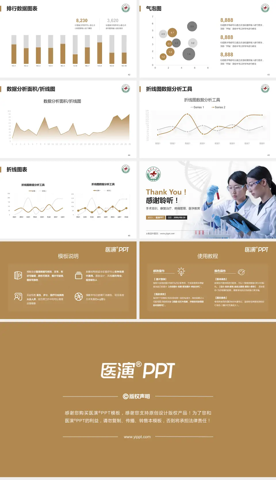 太和县中医院科研成果展示PPT模板16:9格式幻灯片预览图6