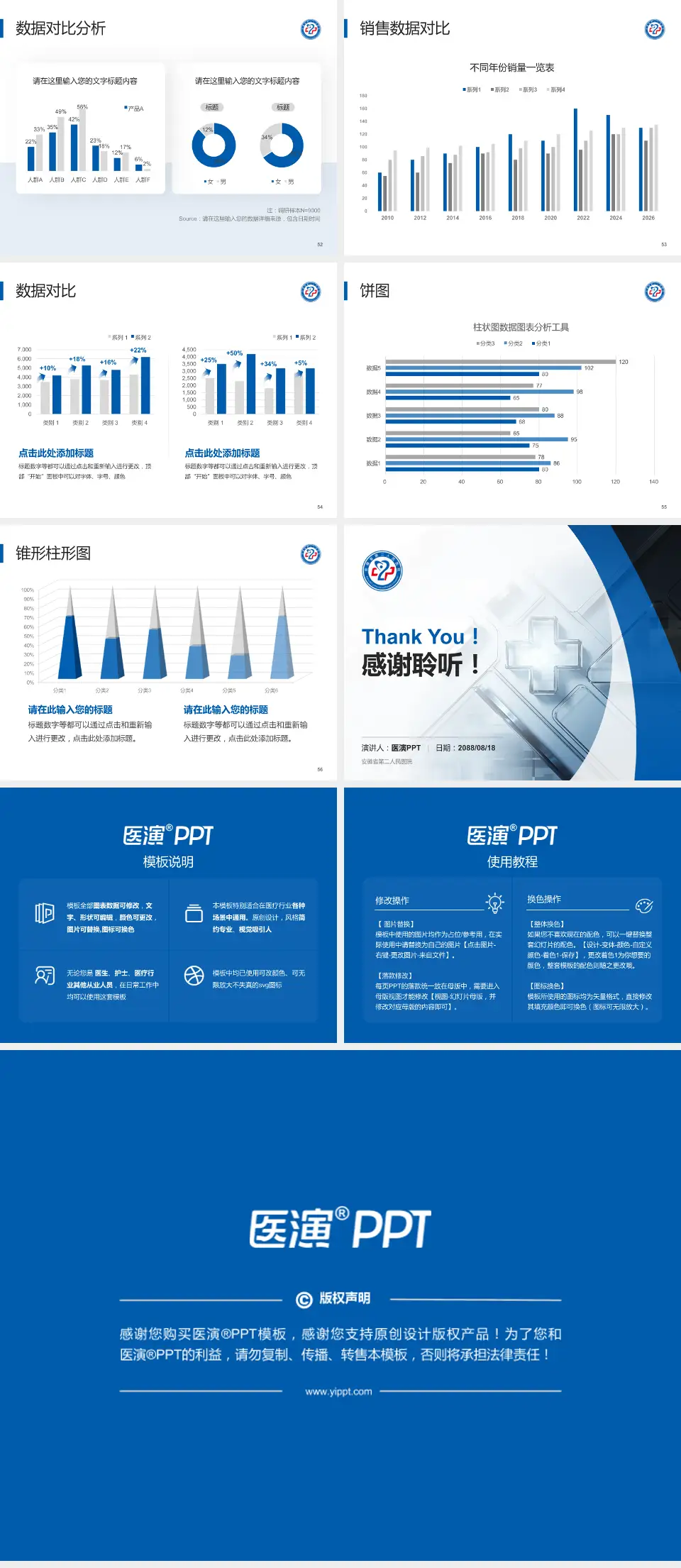 安徽省第二人民医院医疗行业比赛专用PPT模板4:3格式幻灯片预览图7