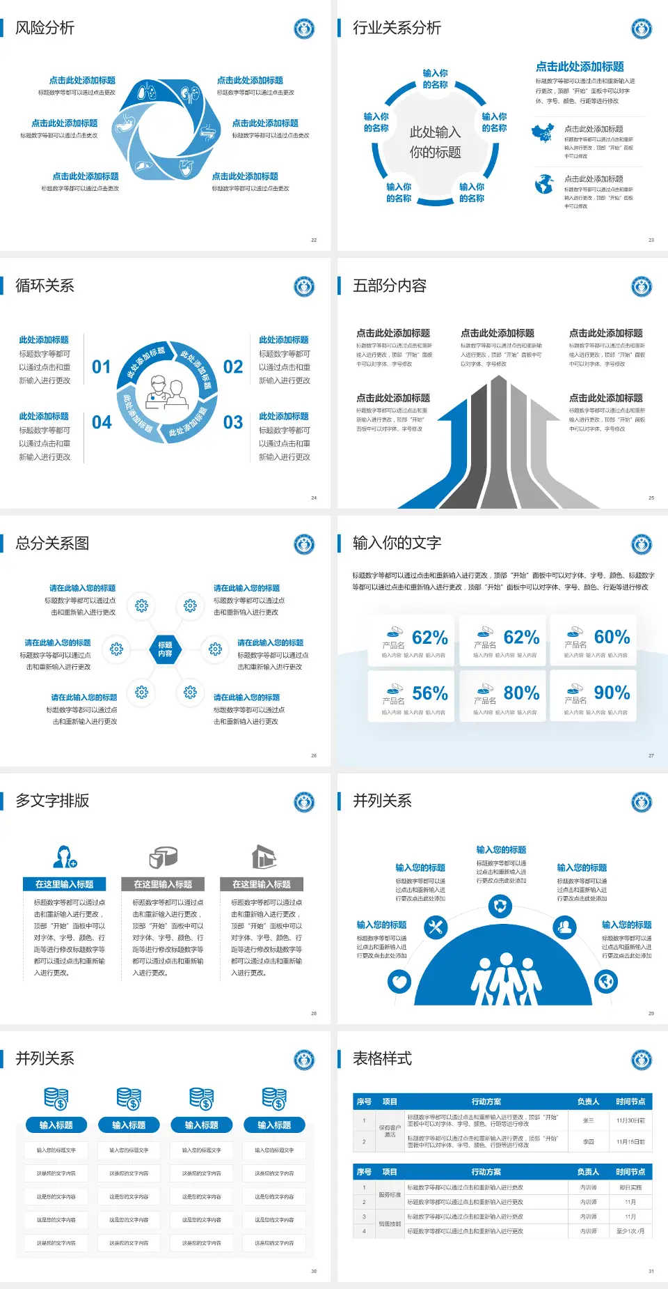 淮北市人民医院科室介绍与推广PPT模板4:3格式幻灯片预览图4
