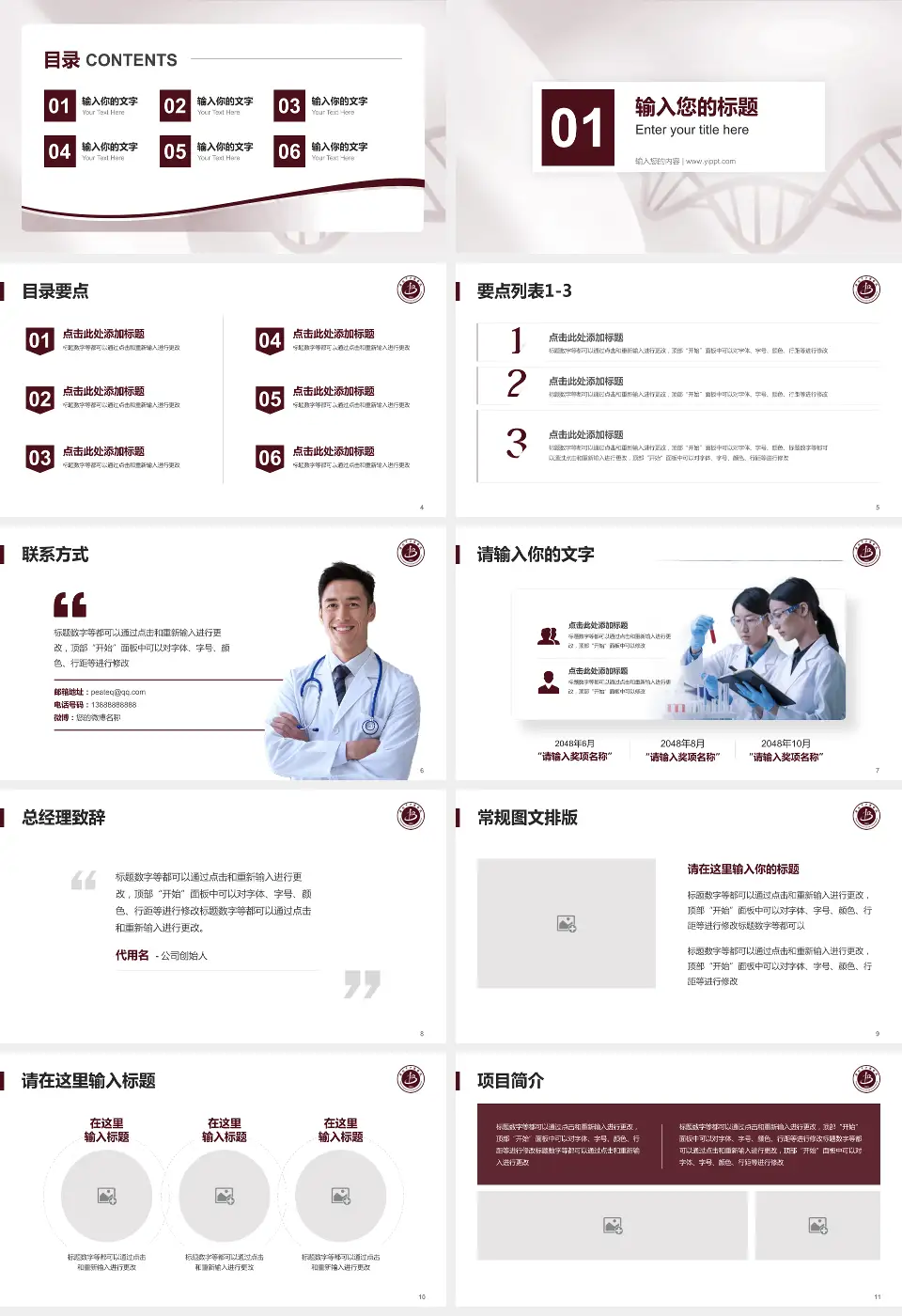 淮北市中医医院项目申请与汇报PPT模板16:9格式幻灯片预览图2