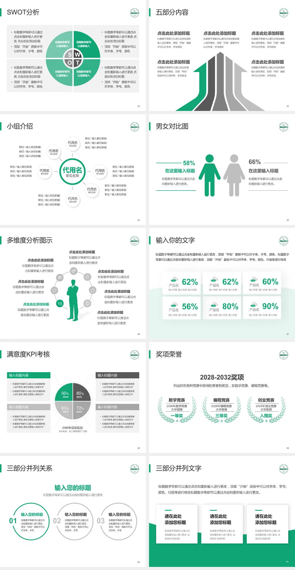 皖南医学院弋矶山医院医疗行业比赛专用PPT模板4:3格式幻灯片预览图5