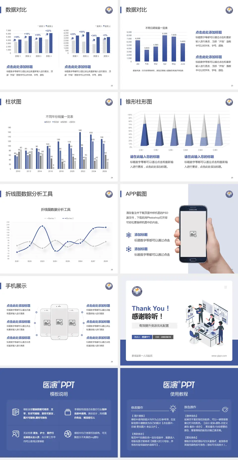 蒙城县第一人民医院财务与预算报告PPT模板4:3格式幻灯片预览图4