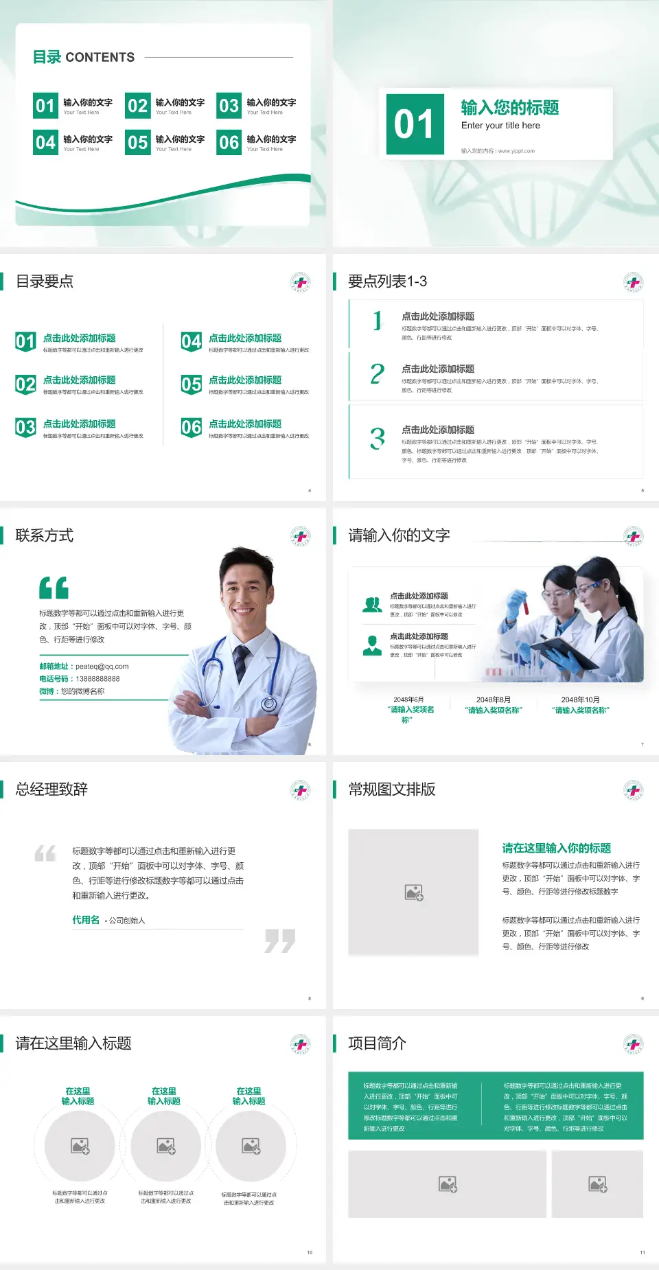 太和县人民医院项目申请与汇报PPT模板4:3格式幻灯片预览图2