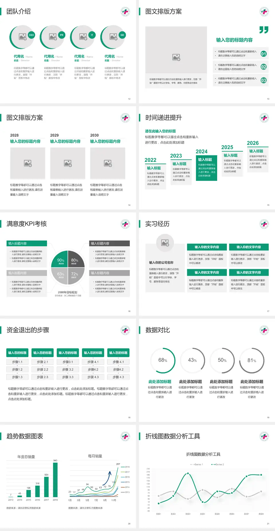 太和县人民医院培训与教育PPT模板4:3格式幻灯片预览图3