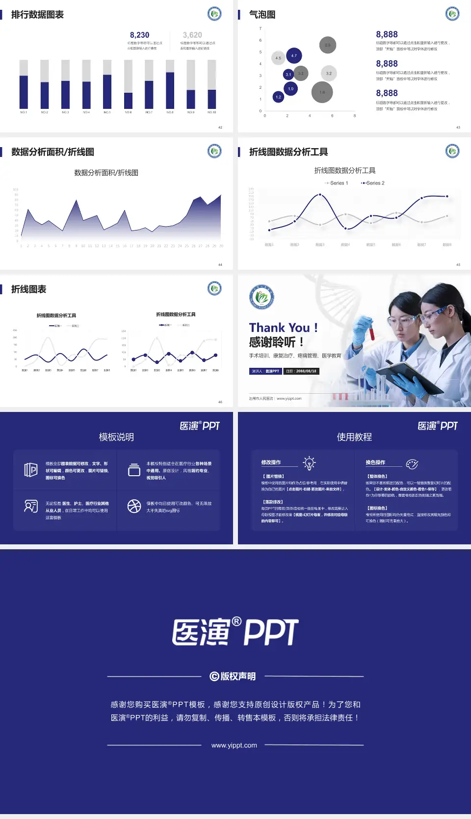 池州市人民医院科研成果展示PPT模板16:9格式幻灯片预览图6